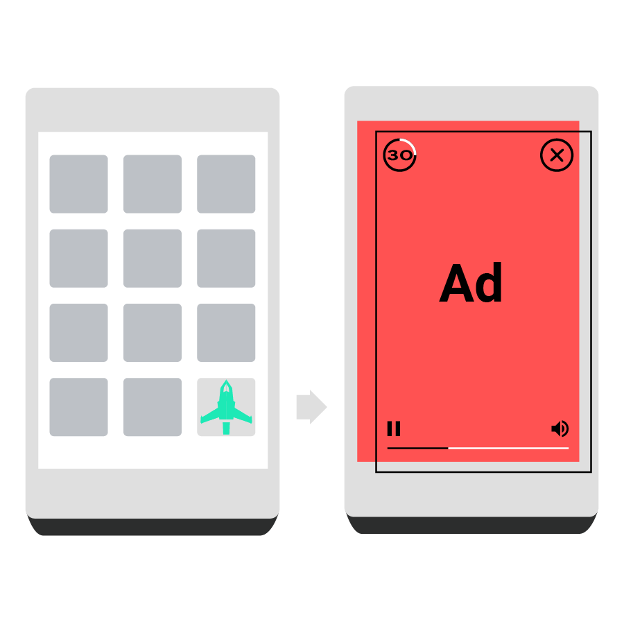 Video interstitials when opening an app