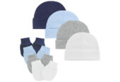 Zando Unisex Baby Beanie Caps & Mittens: Cozy Newborn Set