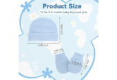 Zando Unisex Baby Beanie Caps & Mittens: Cozy Newborn Set