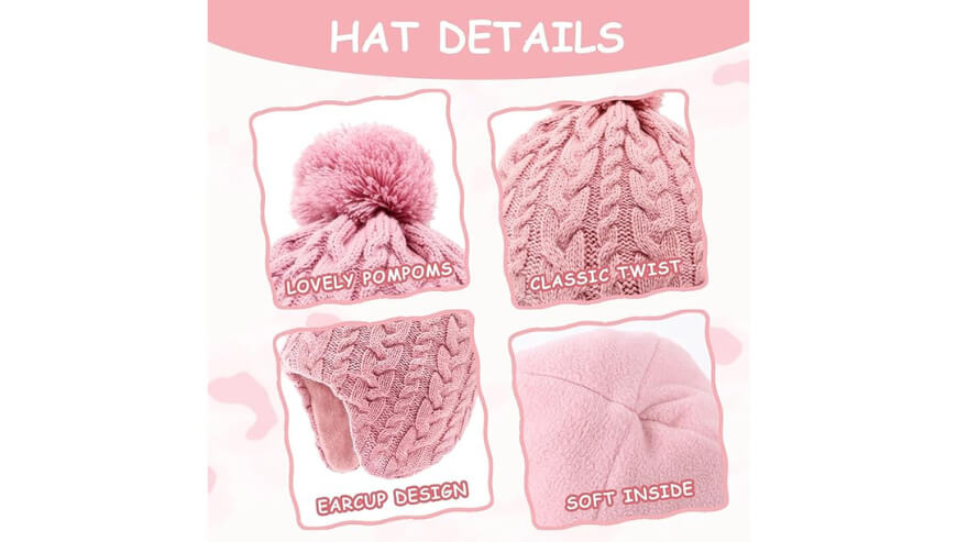 Duoyeree Kids Pom-Pom Beanie: Warm & Stylish Winter Hat