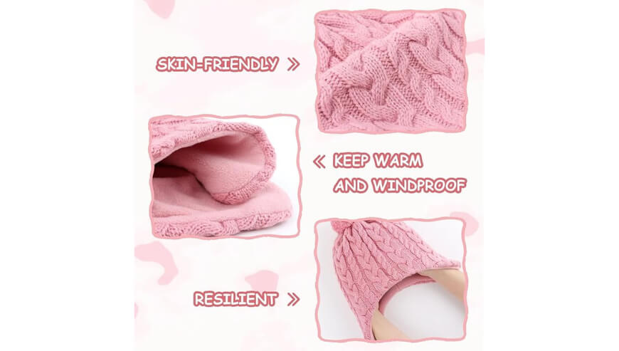 Duoyeree Kids Pom-Pom Beanie: Warm & Stylish Winter Hat