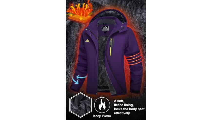 MAGCOMSEN Women’s Ski Jacket: Warm & Water Resistant