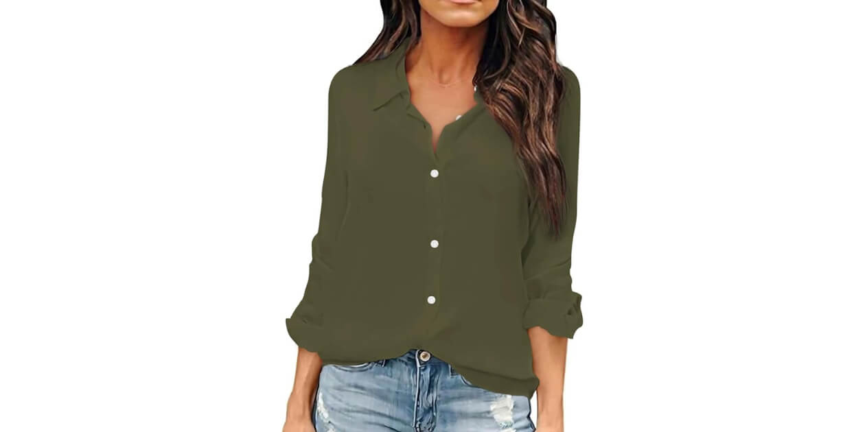 OMSJ Women’s Chiffon Blouse: Elegant & Versatile