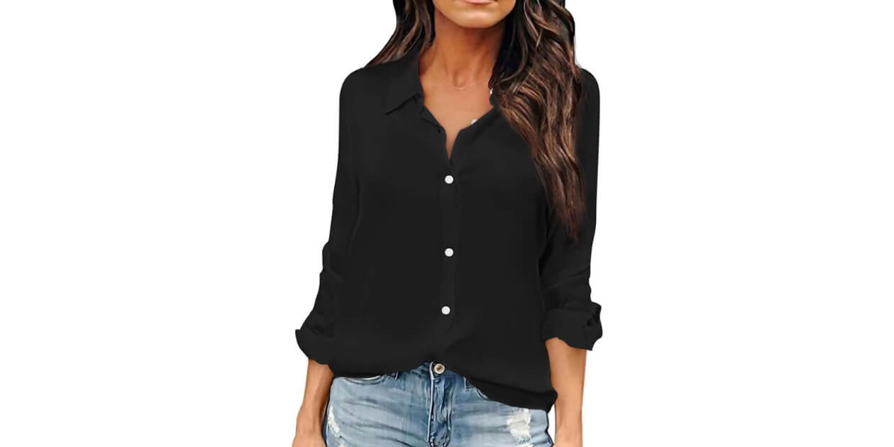 OMSJ Women’s Chiffon Blouse: Elegant & Versatile