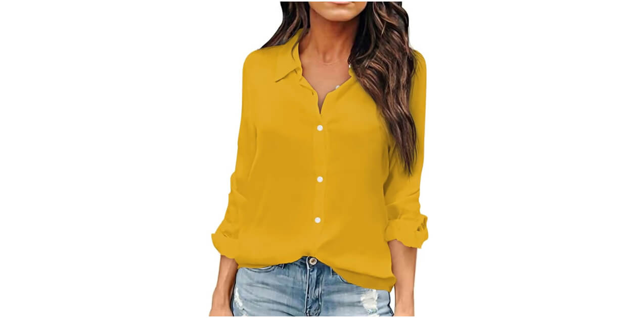 OMSJ Women’s Chiffon Blouse: Elegant & Versatile
