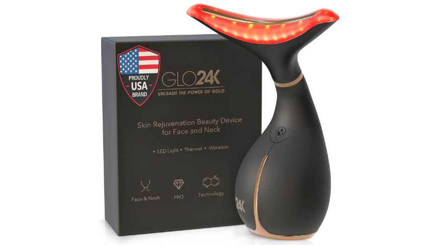 GLO24K Red Light Beauty Device for Face and Neck