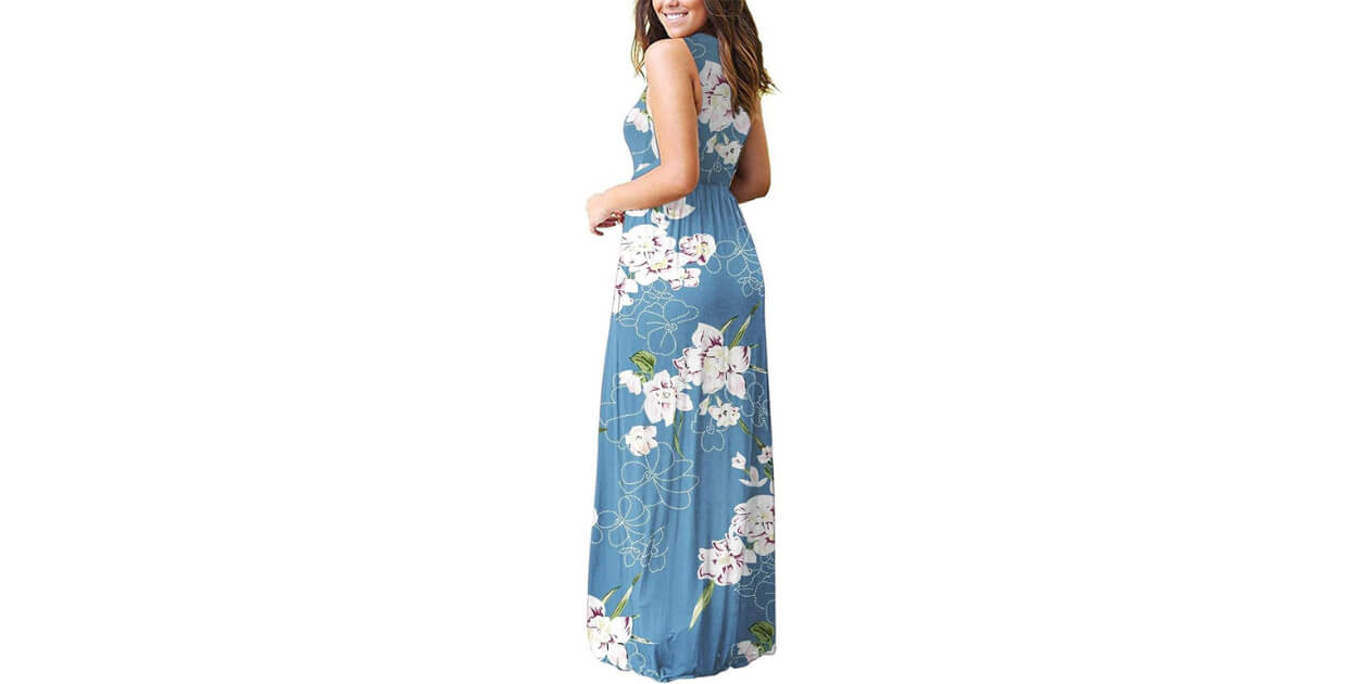 AUSELILY Women’s Summer Sleeveless Loose Maxi Dress