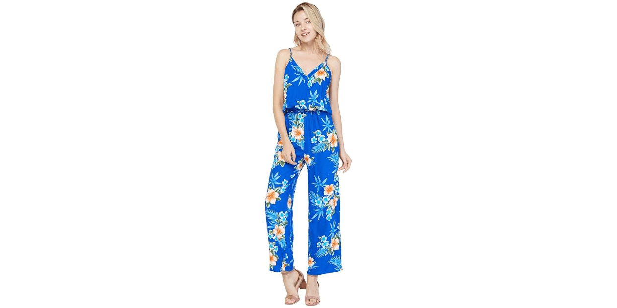 Matchable Family Hawaiian Luau Clothes in Hibiscus Blue