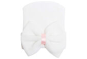 Zando Baby Beanie with Bow: Soft Cotton Newborn Cap