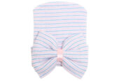 Zando Baby Beanie with Bow: Soft Cotton Newborn Cap