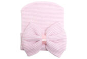 Zando Baby Beanie with Bow: Soft Cotton Newborn Cap
