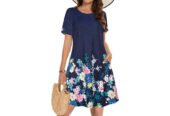 Women’s Casual Short Sleeve Floral Summer Dress