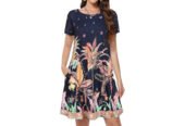 Women’s Casual Short Sleeve Floral Summer Dress