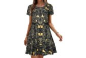 Women’s Casual Short Sleeve Floral Summer Dress