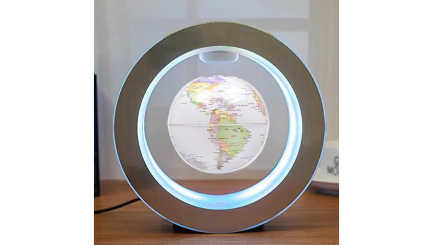 Floating Globe LED Light: Anti-Gravity World Map Display
