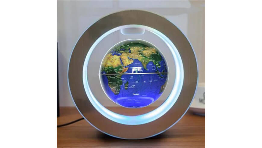 Floating Globe LED Light: Anti-Gravity World Map Display