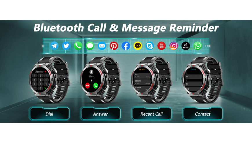 Rugged Military Smart Watch for Men – Ultimate Fitness Tracker