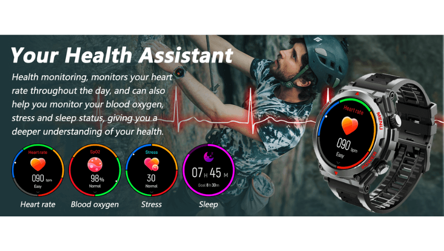 Rugged Military Smart Watch for Men – Ultimate Fitness Tracker