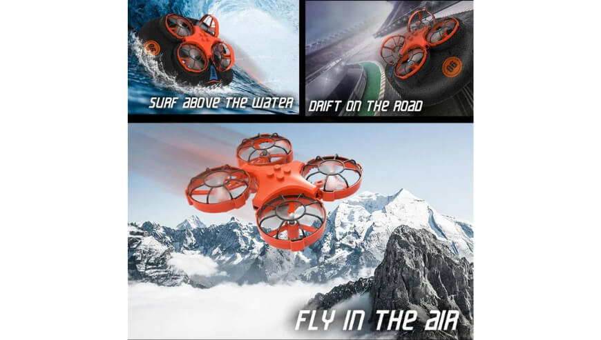 RC Hovercraft Toy – 3-in-1 RC Boat, Car, and Drone for All Terrains