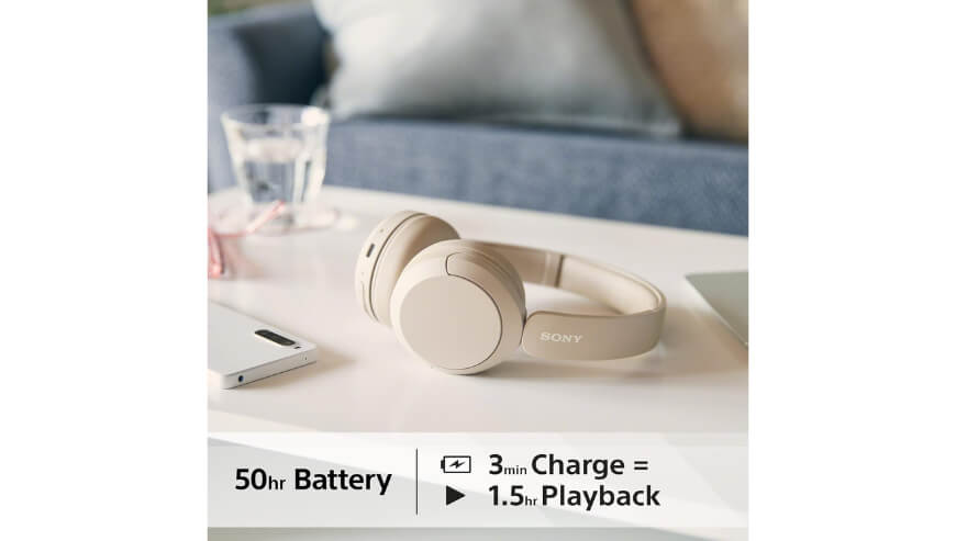 Sony WH-CH520 Wireless Bluetooth Headphones – 50 Hrs